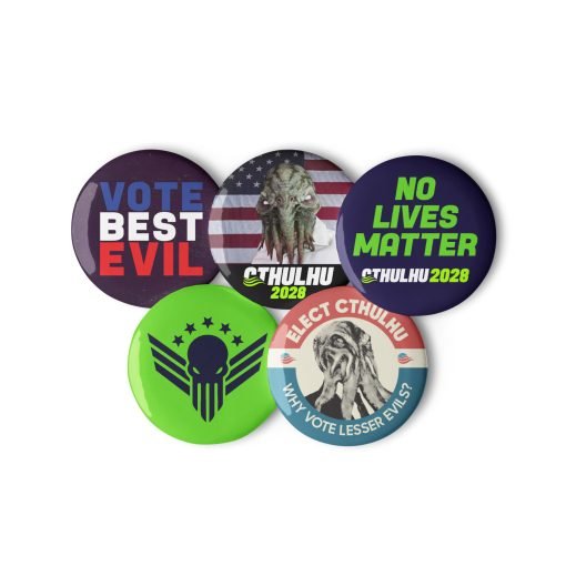 Cthulhu for President 2028 Button Set